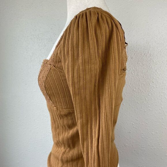 NWT Free People Inca Trail Brown Top - Picture 5 of 8